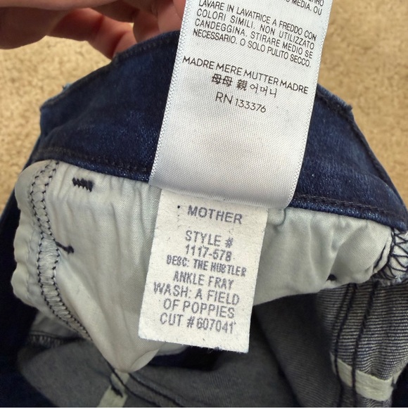 Mother Denim The Hustler Ankle Fray Women’s Field of Poppies Floral Embroidered - Picture 5 of 12